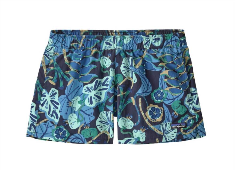 NEW PATAGONIA women's barely baggies shorts in tropiclimb: new navy
